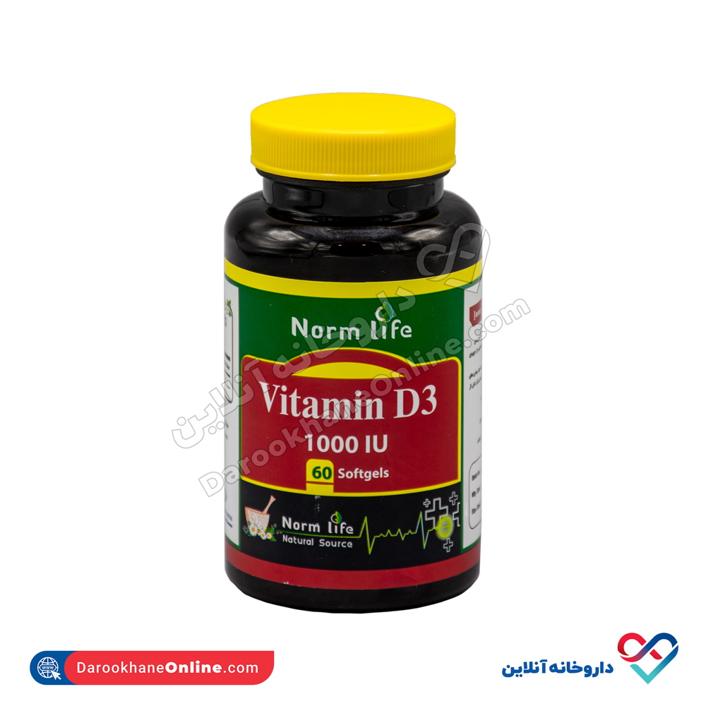 کپسول ژلاتینی نرم ویتامین د3 1000 نورم لایف 60 عددی - Image 1